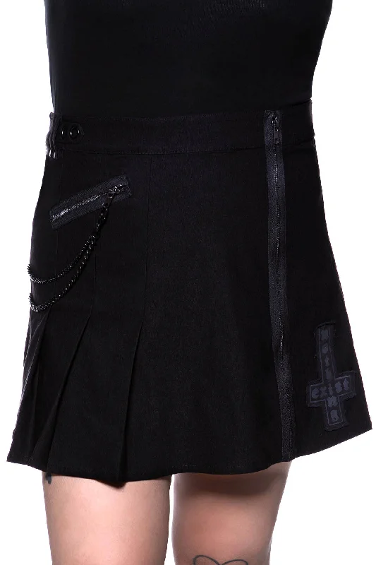 Grey Beach Mini Dresses-Calling Alice Mini Skirt [B] [PLUS] - Resurrect