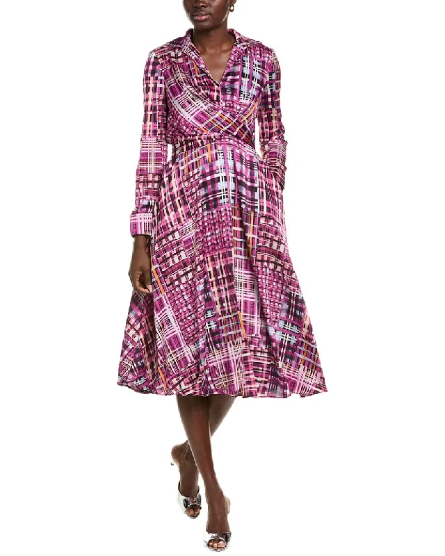 Plaid Vintage Midi Dresses-Maison Tara Camille Midi Dress