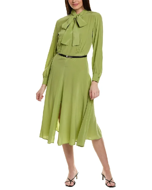 Chiffon Midi Dresses-Max Mara Studio Revere Silk Midi Dress