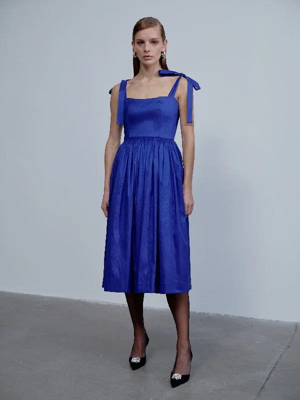 Summer Midi Dresses-Sibby Midi Dress in Bleu