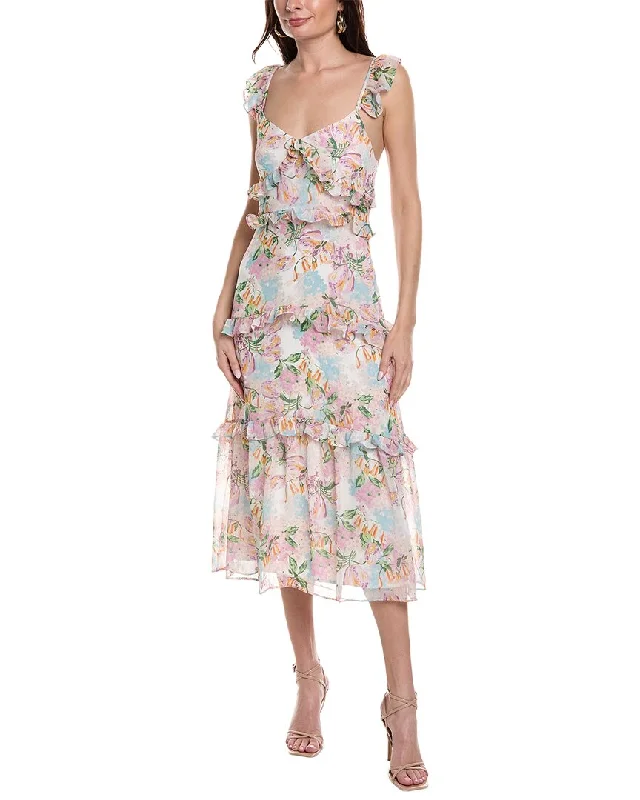 Tie Dye Boho Midi Dresses-o.p.t. Ingrid Midi Dress