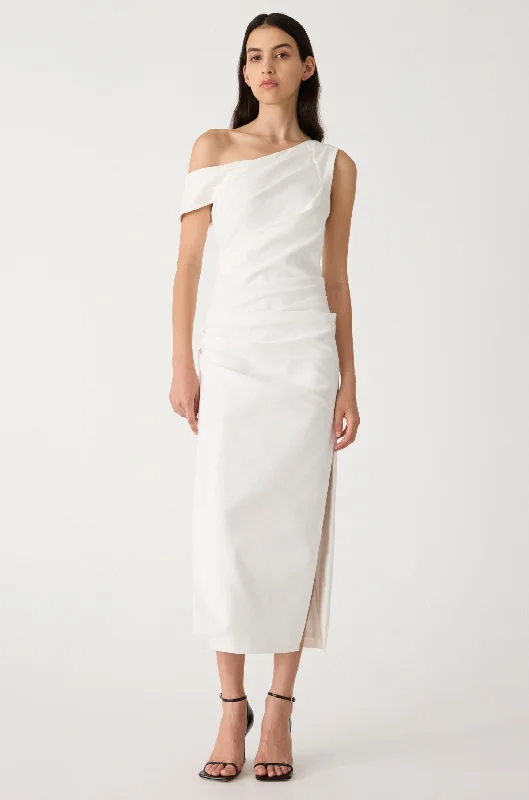 Silver Club Midi Dresses-Misha Raquel Midi Dress - Ivory