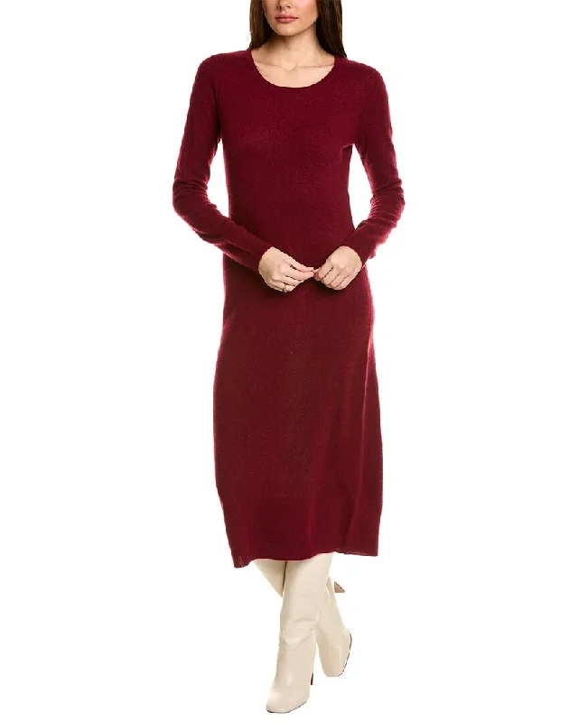 Club Purple Midi Dresses-philosophy Bateau Neck Cashmere Midi Dress