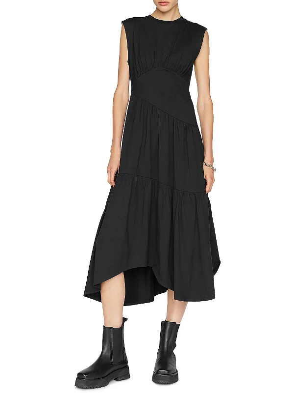 Party Midi Dresses-Womens Organic Cotton Mid-Calf Midi Dress