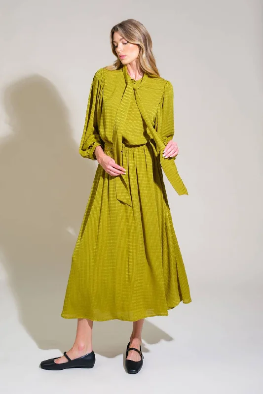 Green Formal Midi Dresses-LOVE LIKE OURS WOVEN MIDI DRESS