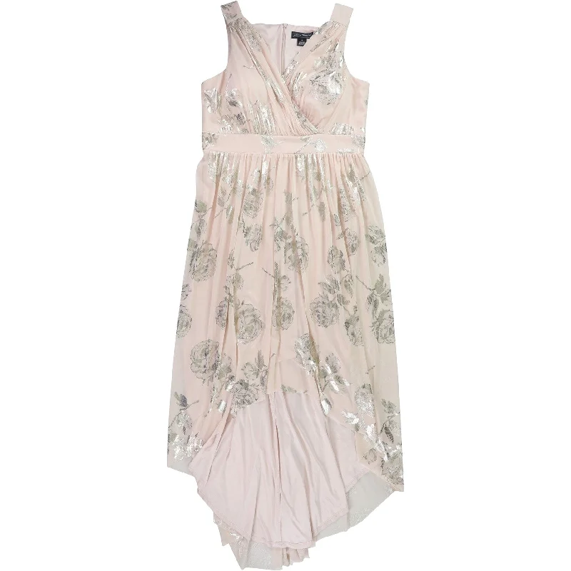 Lace Green Evening Dress-Jessica Howard Womens Floral Gown Dress, Pink, 16