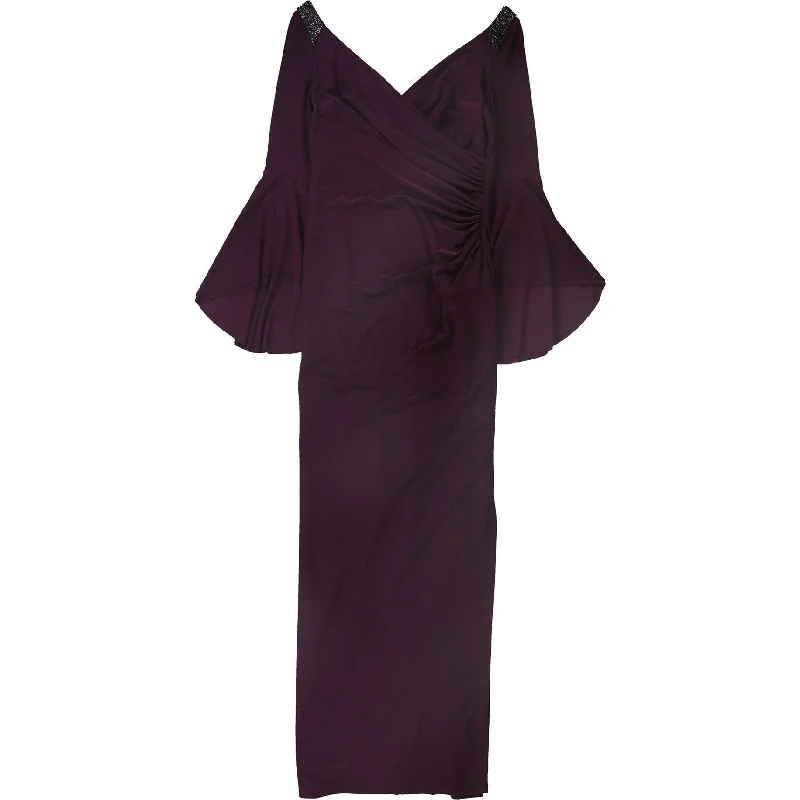 Long Elegant Evening Dress-Ralph Lauren Womens Embellished Gown Dress, Purple, 10