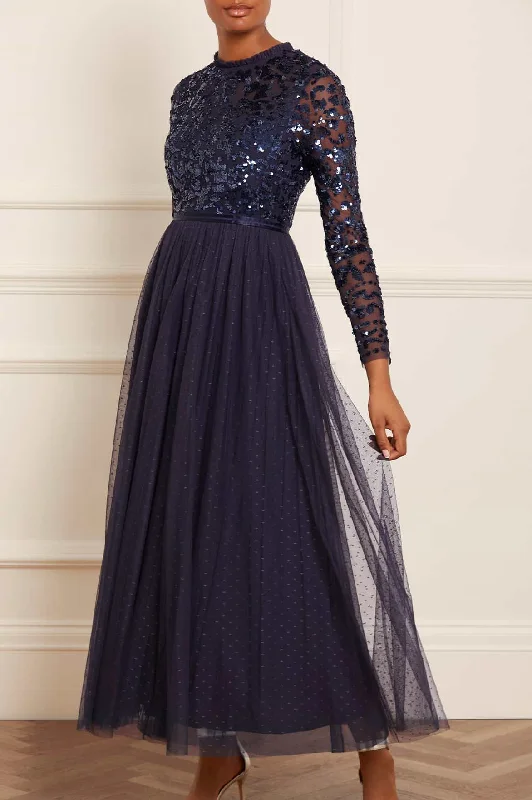 Sleeveless Black Evening Dress-Tempest Bodice Ankle Gown