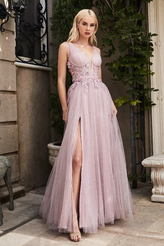 Silk Halter Evening Dress-Andrea and Leo A1057 Dress