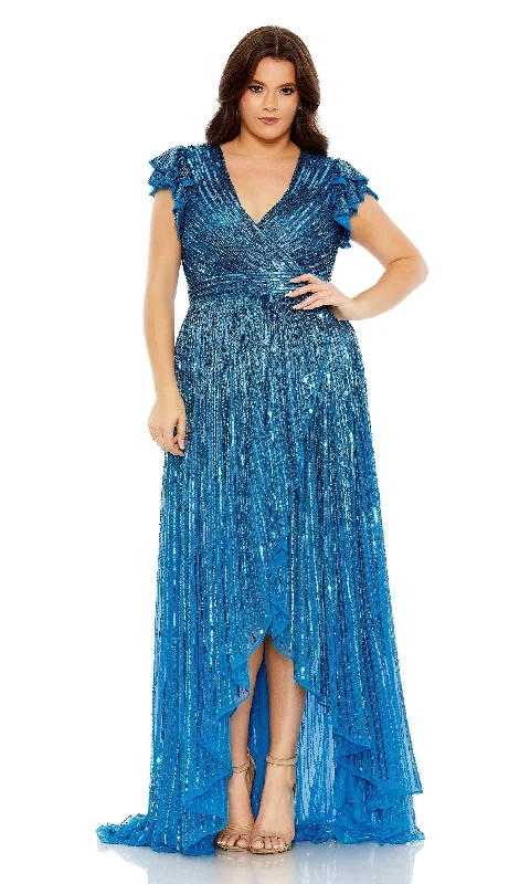 Club Maxi Dresses-Mac Duggal Long Plus-Size Formal Dress 5355