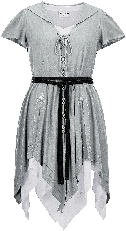 Trendy Purple Midi Dresses-Robyn Midi Limited Edition Silver Pewter