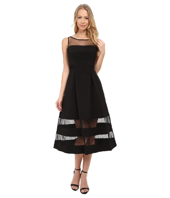 Cheap Silk Cocktail Dress-Aidan Mattox - Bateau Neck Ottoman Dress 54466240